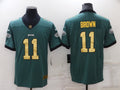 Men's Philadelphia Eagles A.J. Brown #11 Midnight Green Game Jerseys