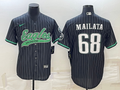 Men's Philadelphia Eagles Jordan Mailata #68 Black Player Jerseys Joint Edition