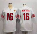 Men's San Francisco 49ers Joe Montana White 75th Anniversary Game Player Jerseys