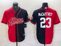 Men's San Francisco 49ers Christian McCaffrey #23 Red/Black Game Player Jerseys Joint Edition