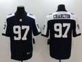 Men's Dallas Cowboys Taco Charlton #97 Navy Game Player Jerseys