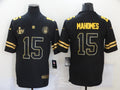 Men's Kansas City Chiefs #15 Patrick Mahomes Black Game Jerseys