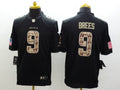 Men's New Orleans Saints Drew Brees #9 Black Team Game Jerseys