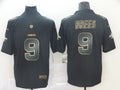 Men's New Orleans Saints Drew Brees #9 Black Game Jerseys