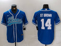 Men's Detroit Lions Amon-Ra St. Brown #14 Blue Game Player Jerseys