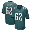 Men's Philadelphia Eagles Jason Kelce #62 Midnight Green Super Bowl LVII Patch Game Jerseys