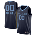 Men's Memphis Grizzlies Navy Swingman Custom Jerseys - Icon Edition