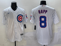 Men's Chicago Cubs Ian Happ #8 White Home Replica Player Jerseys