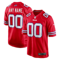 Custom1 Buffalo Bills Red Alternate Game Jerseys