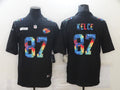 Men's Kansas City Chiefs #87 Travis Kelce Black Game Jerseys