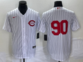 Men's Cincinnati Reds #90 White 2022 MLB at Field of Dreams Game Authentic Player Jerseys