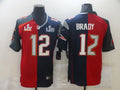 Men's New England Patriots Tom Brady #12 Red/Navy Game Jerseys