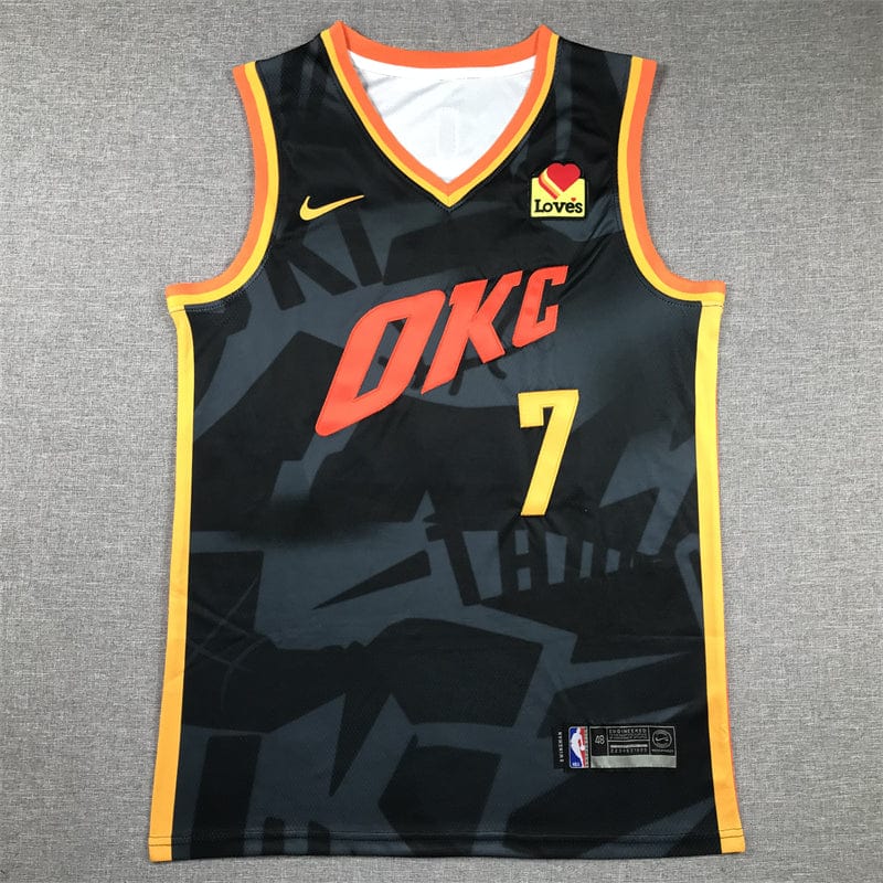 Men's jersey 2024 season Thunder #7 Black City Edition HOLMGREN
