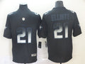 Men's Dallas Cowboys #21 Ezekiel Elliott Black Authentic Game Player Jerseys