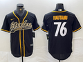 Men's Pittsburgh Steelers Troy Fautanu #76 Black Game Jerseys