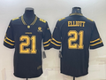 Men's Dallas Cowboys Ezekiel Elliott #21 Black Color Rush Legend Player Jerseys