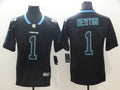 Men's Carolina Panthers #1 Cam Newton Black Game Player Jerseys