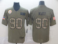 Men's Pittsburgh Steelers T.J. Watt #90 Brown Authentic Game Jerseys
