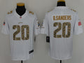 Men's Detroit Lions Barry Sanders #20 White Game Player Jerseys