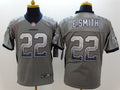 Men's Dallas Cowboys Emmitt Smith #22 Gray Game Jerseys