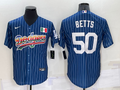 Men's Los Angeles Dodgers Mookie Betts #50 Blue Alternate Game Jerseys