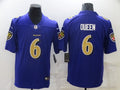 Men's Baltimore Ravens Patrick Queen #6 Purple Game Jerseys