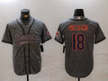 Men's Chicago Bears Caleb Williams #18 Gray Game Jerseys