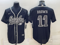 Men's Philadelphia Eagles A.J. Brown #11 Black RFLCTV Limited Jerseys Joint Edition