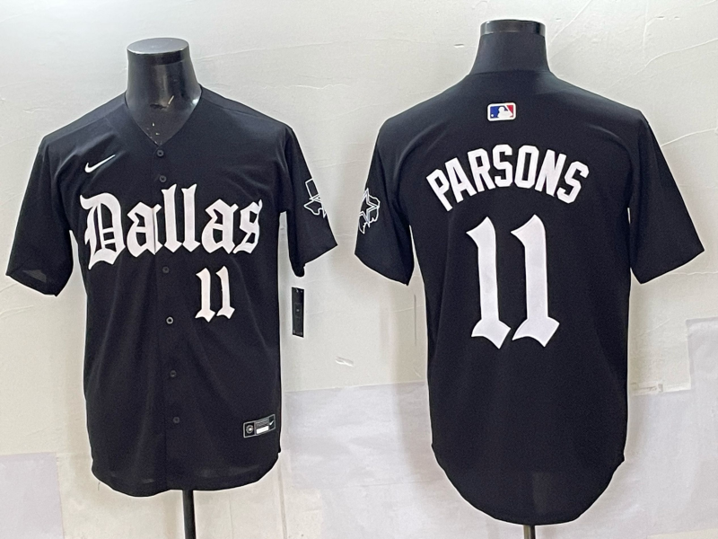 Men's Dallas Cowboys Micah Parsons #11 Black Team Game Player Jersey