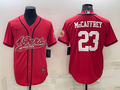 Men's San Francisco 49ers Christian McCaffrey #23 Red Game Jerseys Joint Edition