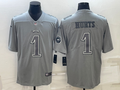 Men's Philadelphia Eagles Jalen Hurts #1 Gray Atmosphere Fashion Game Jerseys
