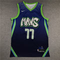 Men's Dallas Mavericks Luka Doncic #77 Blue Replica Jerseys