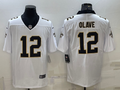 Men's New Orleans Saints Chris Olave #12 White Game Jerseys