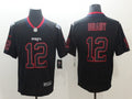 Men's New England Patriots Tom Brady #12 Black Game Jerseys