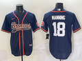 Men's Denver Broncos Peyton Manning #18 Navy Game Player Jersey