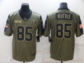 Men's San Francisco 49ers George Kittle #85 Brown Player Game Jerseys