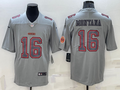 Men's San Francisco 49ers Joe Montana #16 Gray Atmosphere Game Jerseys