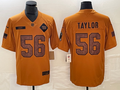 Men's New York Giants Lawrence Taylor #56 Brown 2023 Salute To Service Retired Player Limited Jerseys