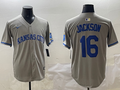 Men's Kansas City Royals Bo Jackson #16 Gray Limited Player Jerseys