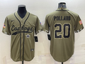 Men's Dallas Cowboys Tony Pollard #20 Olive 2022 Salute To Service Limited Jerseys Joint Edition