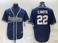 Men's Dallas Cowboys Emmitt Smith #22 Navy Game Jerseys Joint Edition