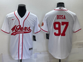 Men's San Francisco 49ers Nick Bosa #97 White Game Jerseys Joint Edition