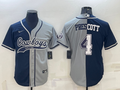 Men's Dallas Cowboys Dak Prescott #4 Navy/Gray Game Jerseys Joint Edition