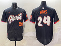 Men's San Francisco Giants Willie Mays #24 Black 2025 City Connect Limited Player Jerseys