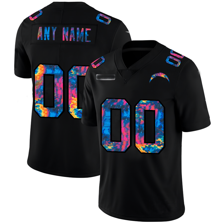 Custom1 Los Angeles Chargers Multi-Color Black 2020 Crucial Catch Vapor Untouchable Limited Jerseys Stitched American Football Jerseys
