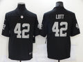 Men's Las Vegas Raiders Ronnie Lott #42 Black Game Jerseys
