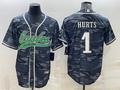 Men's Philadelphia Eagles Jalen Hurts #1 Grey Camouflage Game Jerseys Joint Edition