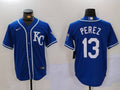 Men's Kansas City Royals Salvador Perez #13 Royal Alternate Replica Player Jerseys