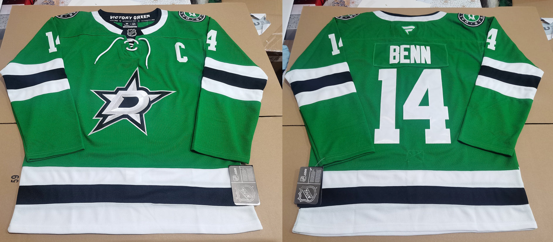 Men's Dallas Stars Jamie Benn #14 Fanatics Green Player Jersey