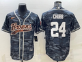 Men's Cleveland Browns Nick Chubb #24 Grey Camouflage Game Jerseys Joint Edition